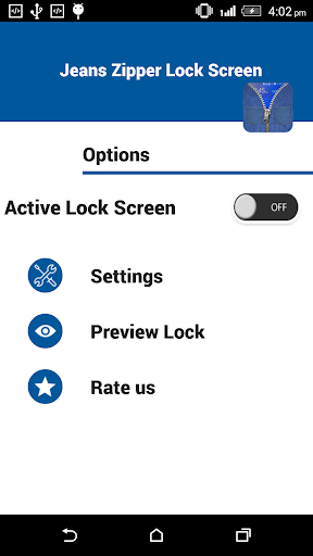 Jeans Zipper Lock Screen