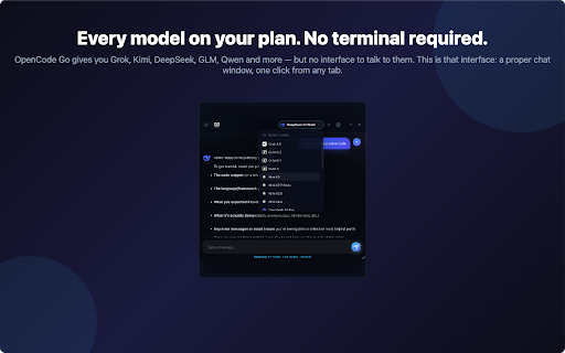 GO Chat UI — AI Chat for OpenCode Go screenshot 2