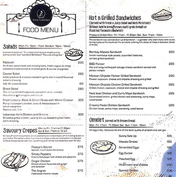 Van Lavino menu 