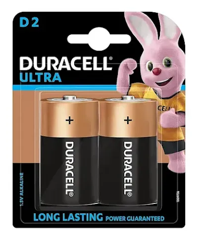 Duracell Ultra Alkaline D Batteries - 2 pkt