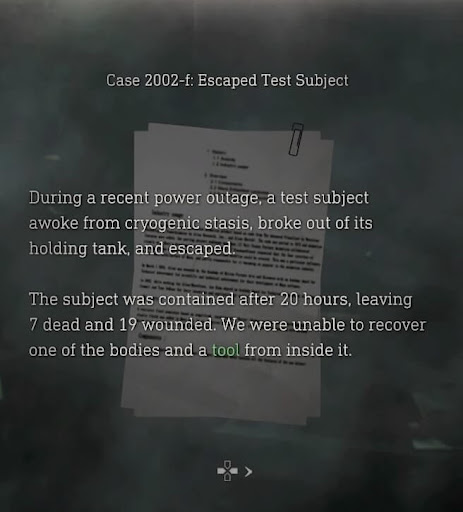 Case 2002-f: Escaped Test Subject