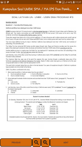 Kumpulan Soal UNBK SMA / MA IPS Dan Pembahasan