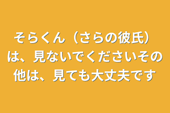 「そらくん（さらの彼氏）は、見ないでくださいその他は、見ても大丈夫です」のメインビジュアル