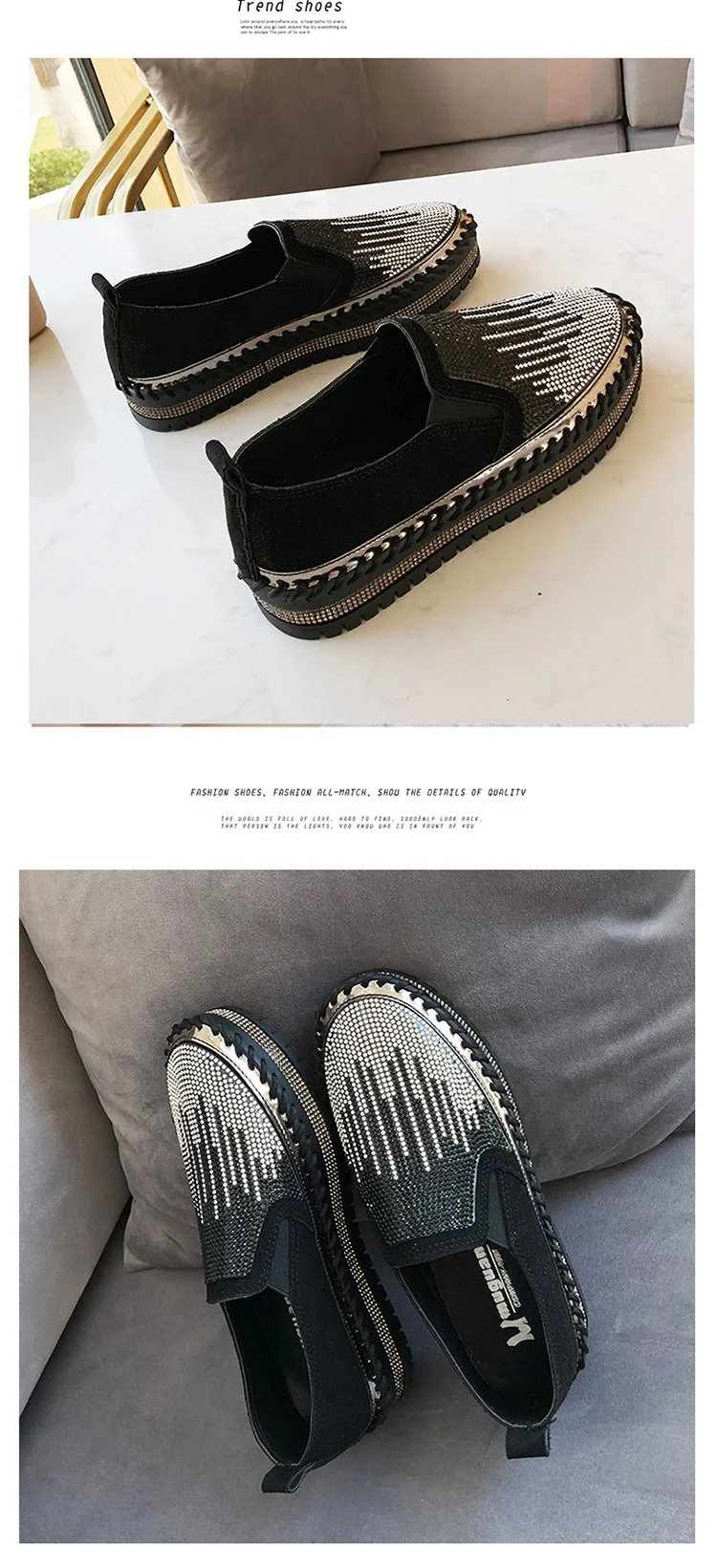 Title 8, Dames Colorblock Plateau Schoenen met Strassste...