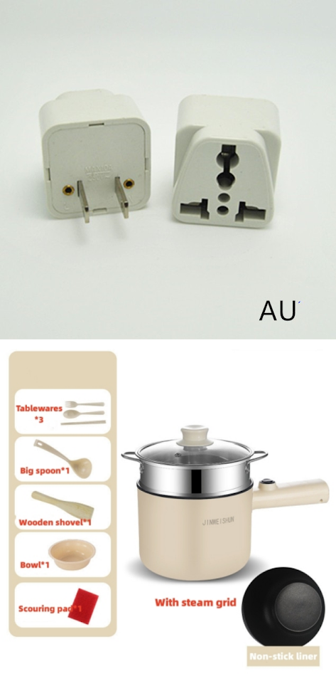 Mini Elektro-Hot Pot für den Haushalt Tragbar Antihaftbeschichtet Multifunktion Küchengerät Ideal für kleine Küchen, Studenten und Singles.