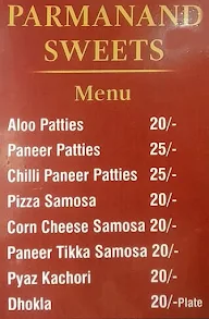 Parmanand Sweets menu 2