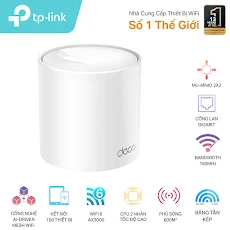 Thiết bị thu phát vô tuyến băng tần 2,4/5 GHz, TP-LINK, Deco X10 (1-pack)