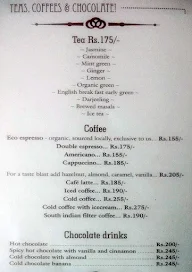 Chamiers Cafe menu 1