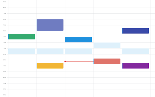 Shade non-working hours for Google Calendar