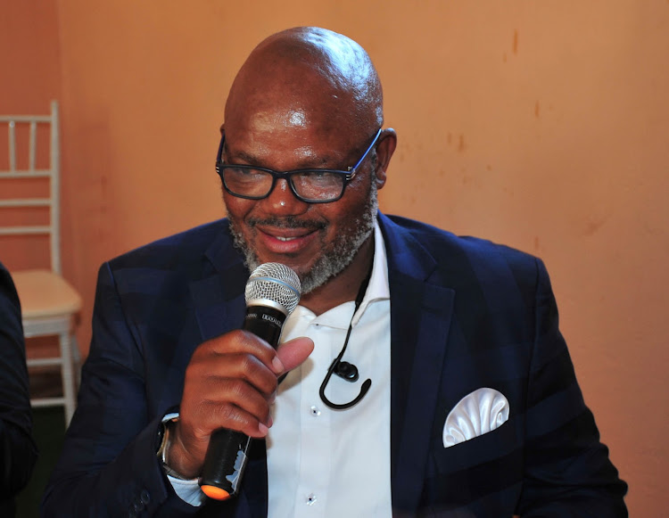 A file photo Khurishi Mphahlele speking during the Baroka FC sponsorship announcement in Lebowakgomo.