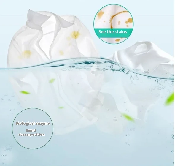 Lessive enzymatique biologique en poudre 260g Détachant puissant Blanchissant Élimine le jaune et blanchit pour un linge éclatant et frais