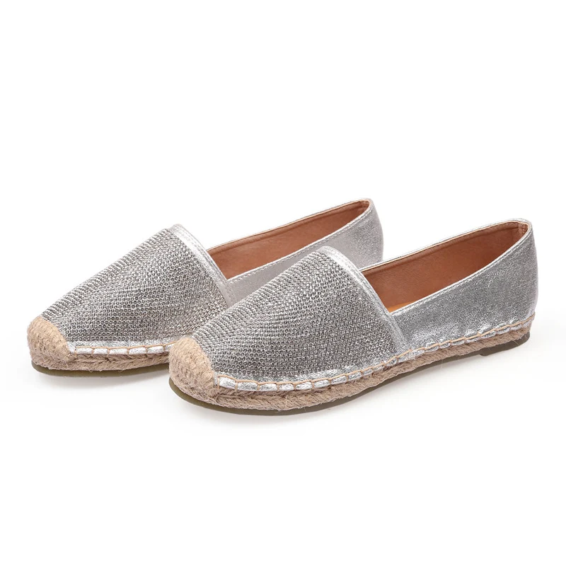 Nuevas Zapatos de Mujer Estilo Coreano con Pedrería, Zapatos de Pescador Trenzados de Paja, Zapatos Holgazanes para Mujeres, Comodidad y Moda.