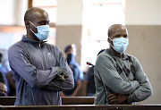 October 22 2020 Sekwetja Mahlamba ,who was denied bail, L, with Sekola Matlaletsa at Senekal Magistrate's court in the Free State Province. 