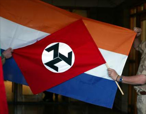 The old Vierkleur and the AWB flag. File photo.