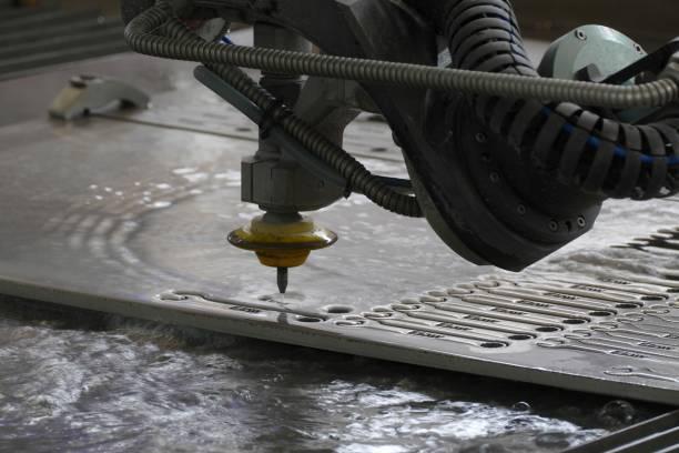 water cutting machine water cutting machine abrasive waterjet stock pictures, royalty-free photos & images