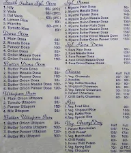 Durai South Indian Cafe menu 1