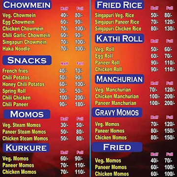 New Delhi Bites menu 