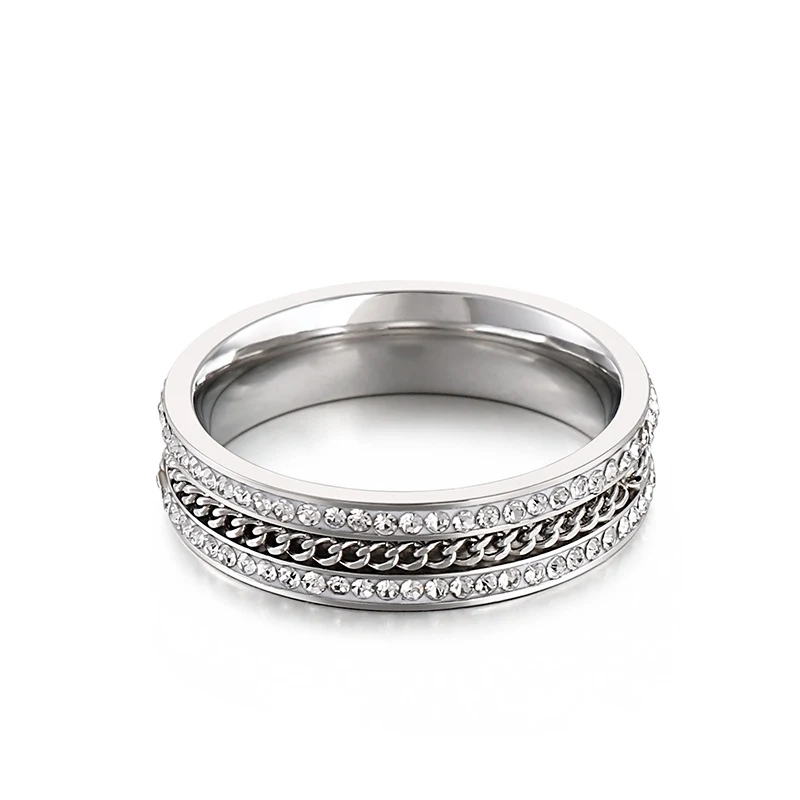 Bijou Acier Titane Diamant Complet pour Femme, Commerce Extérieur. Brillant et Élégant, Cadeau Parfait, Design Moderne et Durable, Qualité Supérieure.