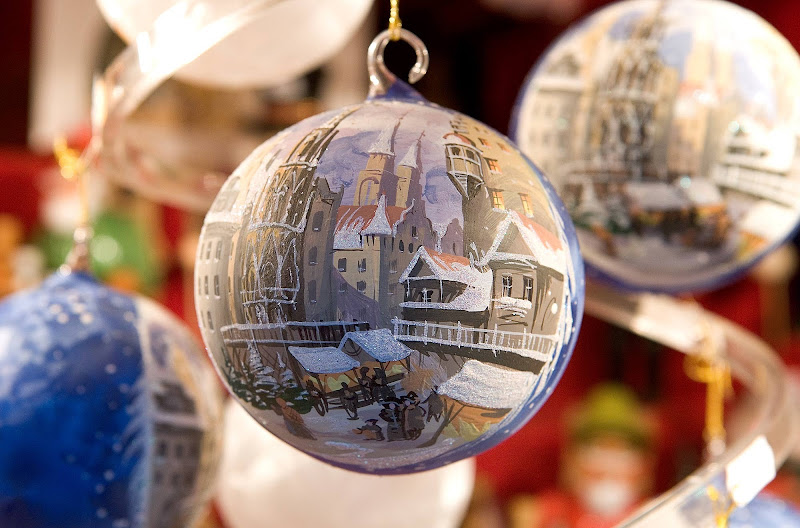 Christmas ornaments spotted on a Uniworld river cruise along the Danube River.