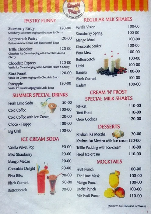 Country Dine Restaurant menu 