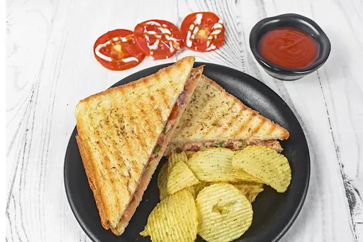 Grilled Bread Butter Jam Sandwich