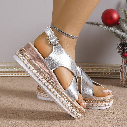 Title 8, Womens Plus Size Rope Bottom Platform Sandals ...