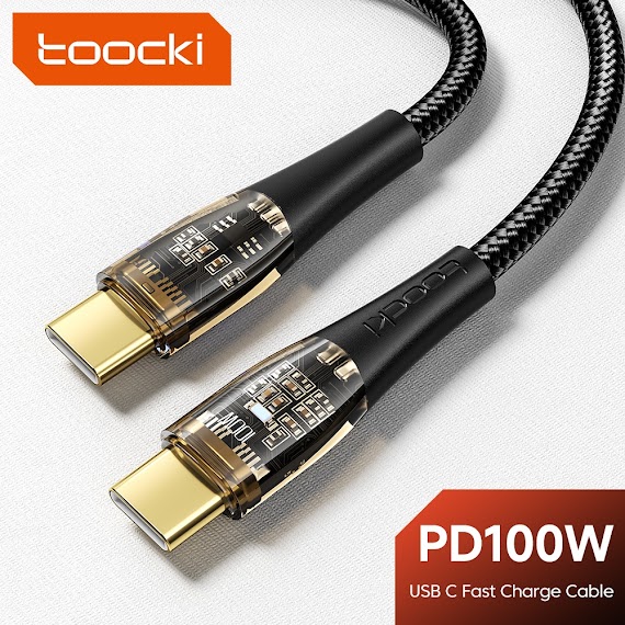 Dây Cáp Sạc Nhanh Toocki 6A Usb Pd 100W Sang Type C Qc 4.0 Usb - C Cho Xiaomi Samsung