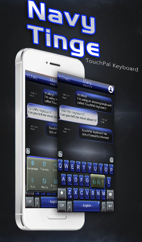 Android application Navy Tinge Keyboard Theme screenshort