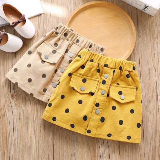 Title 1, Girls Autumn Skirts New Korean Style Polka-Dot...