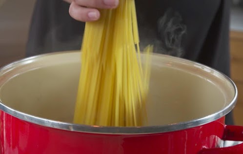 Add pasta and gently sti