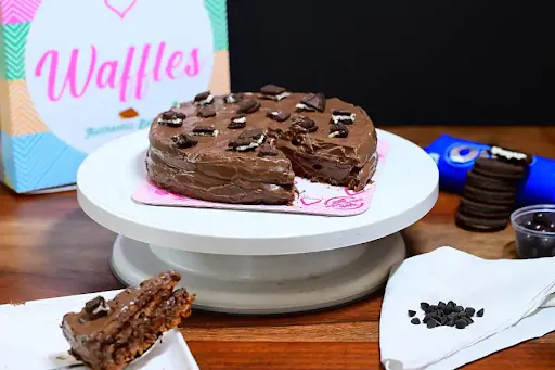 Milk Oreo Waffle Cake Double Layer