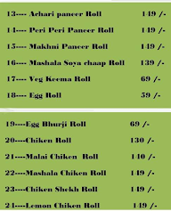 Pari Kathi Roll menu 2