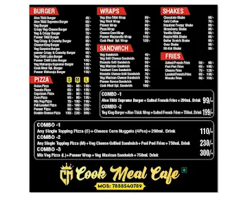 Cook Meal Cafe menu 