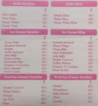 Sanjay Ice Cream menu 2