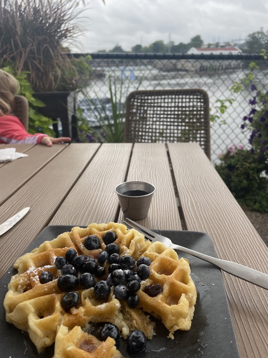 Lemon blueberry GF waffle