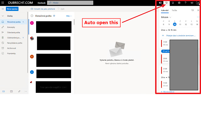 Auto My Day in Outlook 365 chrome extension