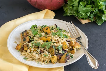 Cajun Spiced Sweet Potato Cilantro Pilaf
