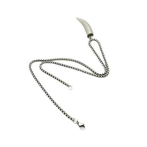 Title 4, Simple Retro Ornament Wolf Tooth Titanium Steel...