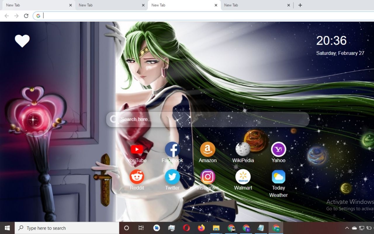 Sailor Moon Wallpaper New Tab Theme [Install] Preview image 2