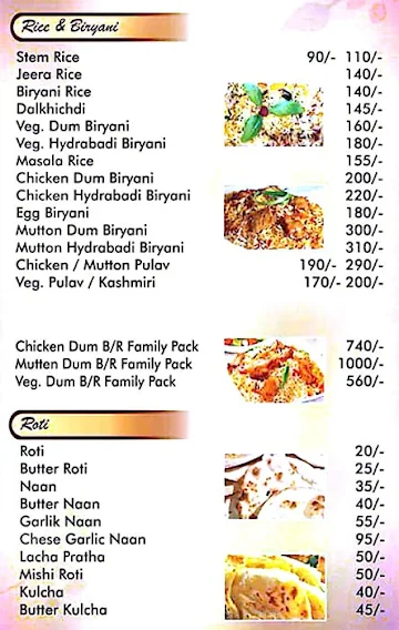 Al-Hifazat Kabab's & Caterers menu 