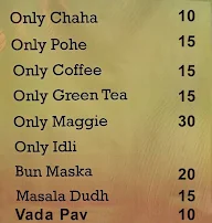 Only Chaha menu 1