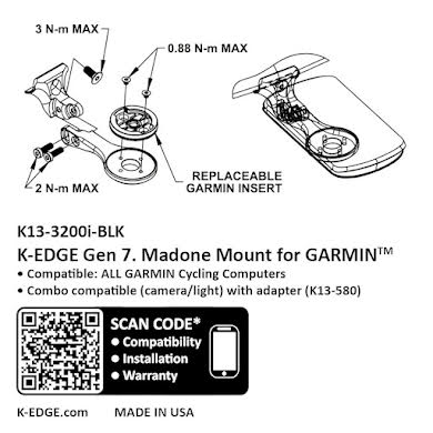 K-Edge Garmin Gen 7 Madone/Emomda Computer Mount alternate image 0