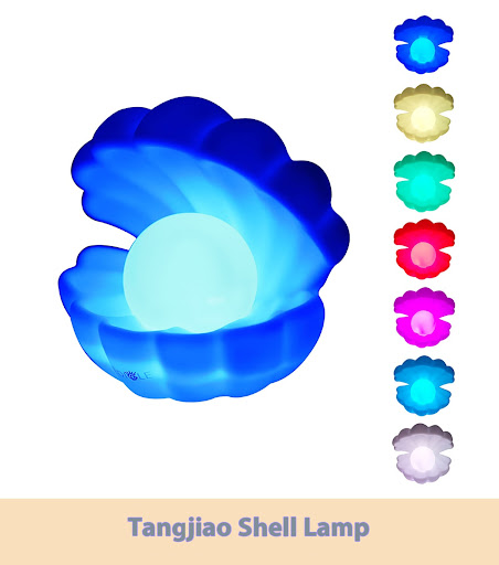 Title 5, Shell-Shaped Neon Ambience Light Decorative Orn...