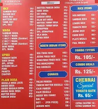 Chennai Tiffins Pure Veg menu 1