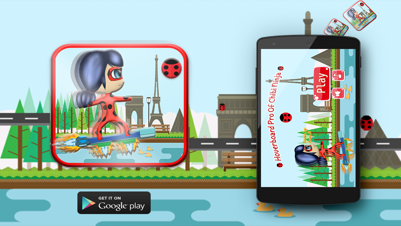 Android application Hoverboard Pro Of Chibi Ninja screenshort