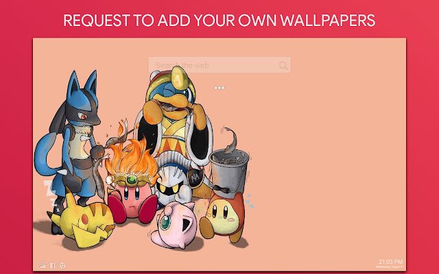 Kirby Wallpaper HD Custom New Tab