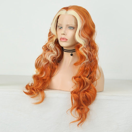 Title 3, Front Lace Matte Chemical Fiber Wig European Am...