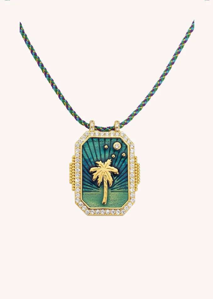 Tarot ketting met diamant vergulde echte gouden hanger en kleurbehoudende olie, een elegante en duurzame accessoire.