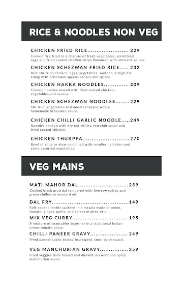 Meone Kitchen menu 