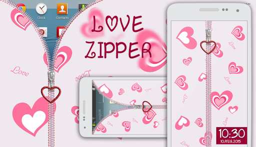 Love Zipper Screen Lock